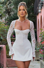 Jacinta Mini Dress - Ivory - Napalia