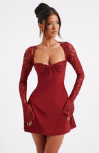 Jacinta Mini Dress - Red - Napalia