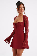 Jacinta Mini Dress - Red - Napalia