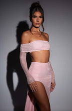 Jana Maxi Skirt - Pink Sparkle - Napalia