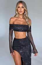 Jana Top - Black Sparkle - Napalia