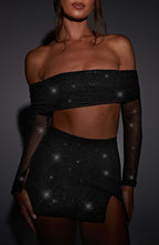 Jana Top - Black Sparkle - Napalia