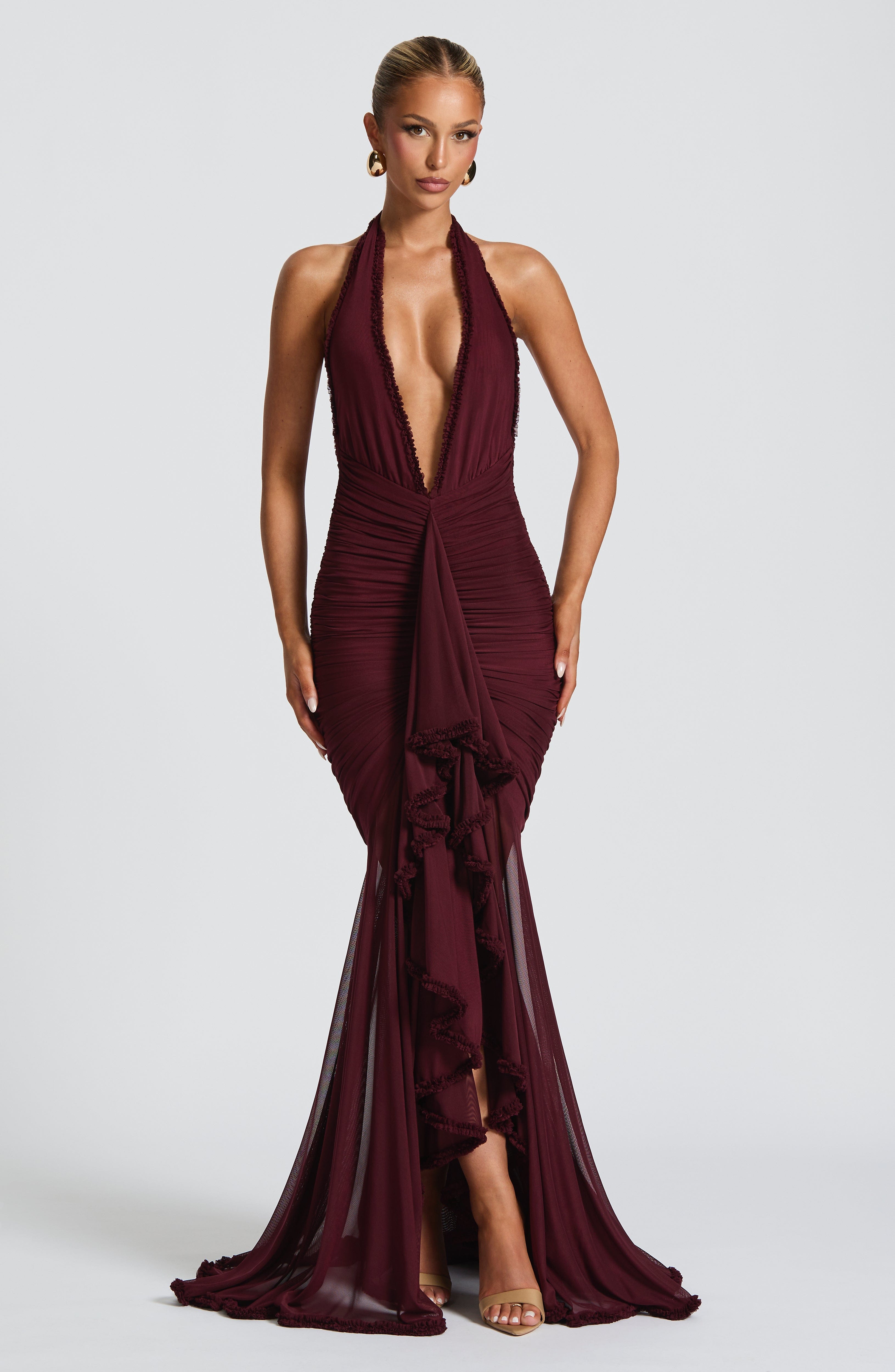 Janessa Maxi Dress - Cherry Lacquer - Napalia