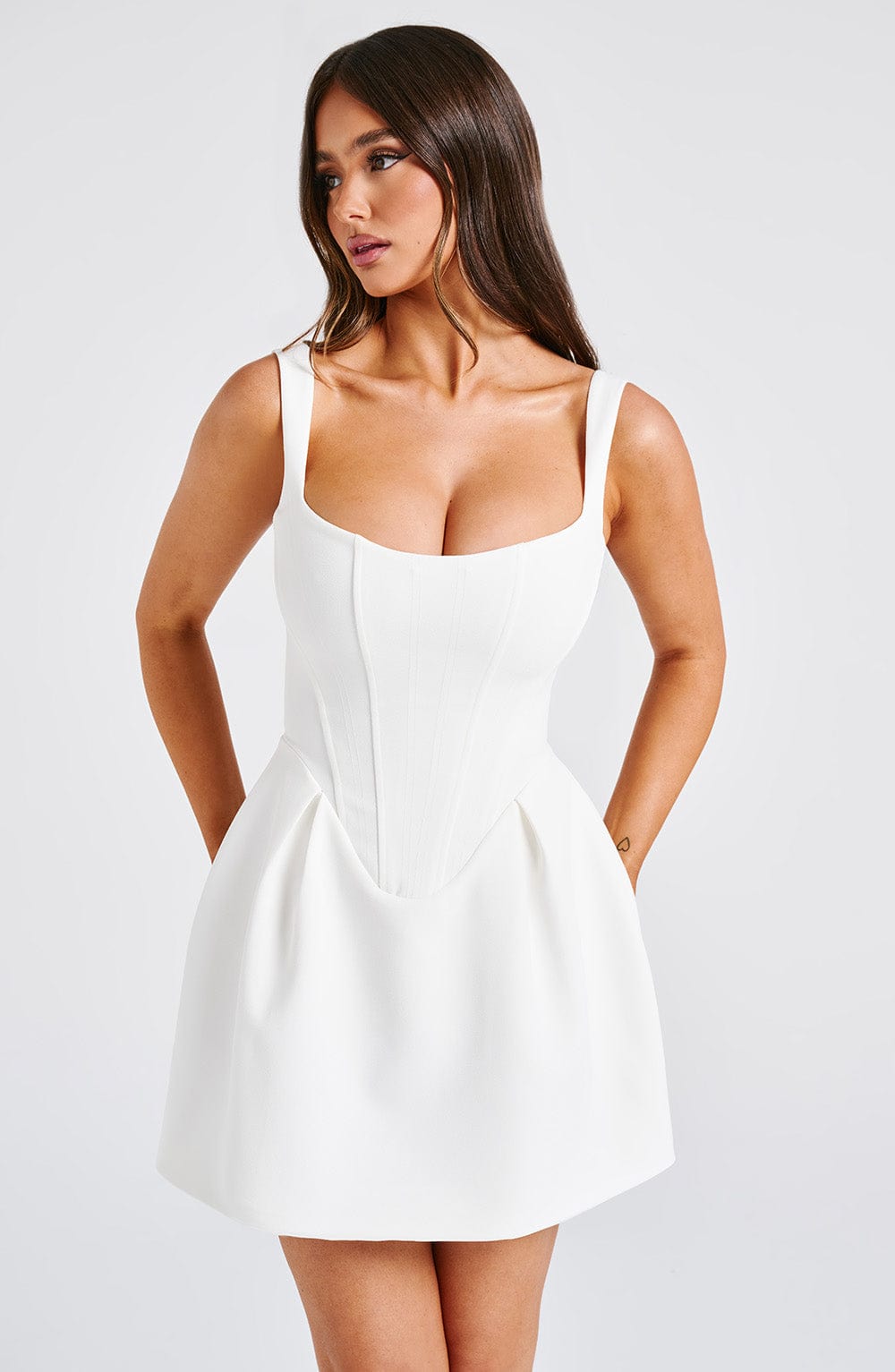 Janiyah Mini Dress - Ivory - Napalia