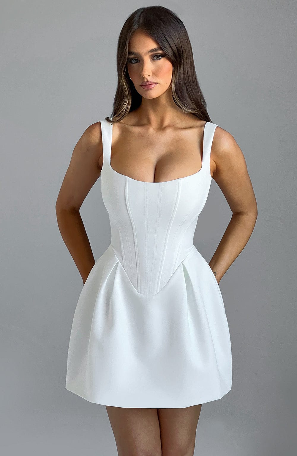 Janiyah Mini Dress - Ivory - Napalia