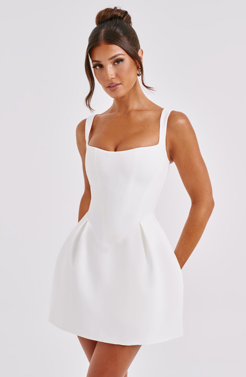Janiyah Mini Dress - Ivory - Napalia