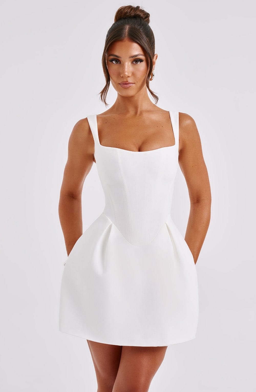 Janiyah Mini Dress - Ivory - Napalia