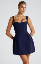 Janiyah Mini Dress - Navy - Napalia