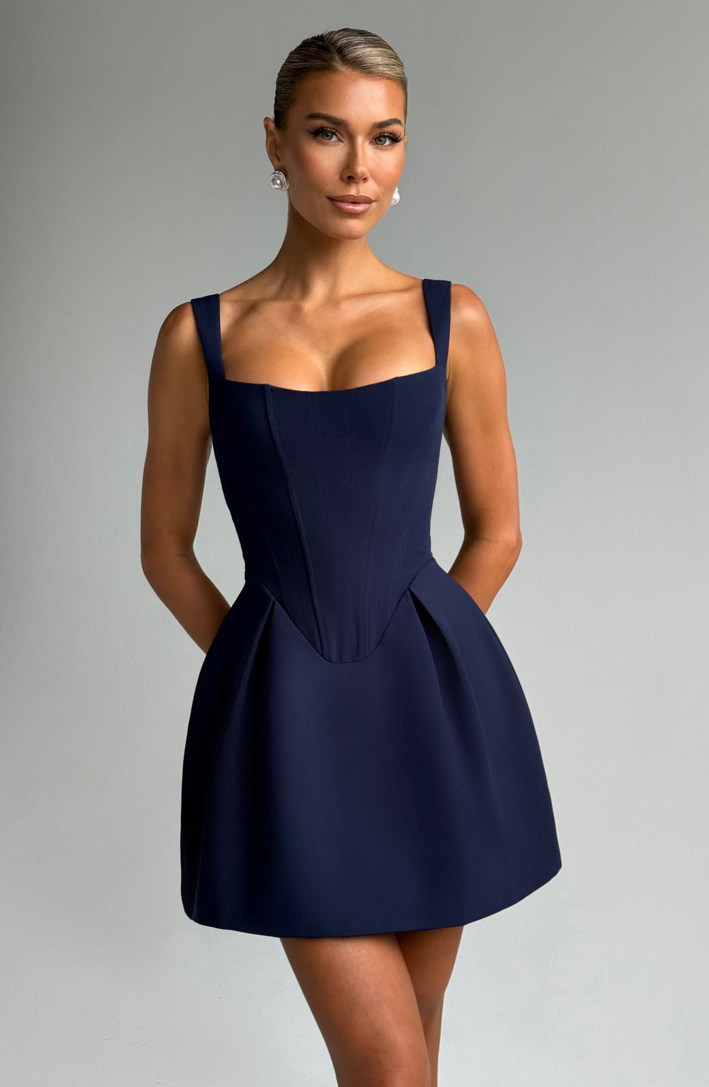 Janiyah Mini Dress - Navy - Napalia