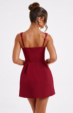 Janiyah Mini Dress - Wine - Napalia