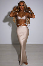 Jasmyn Maxi Skirt - Champagne - Napalia