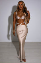 Jasmyn Maxi Skirt - Champagne - Napalia
