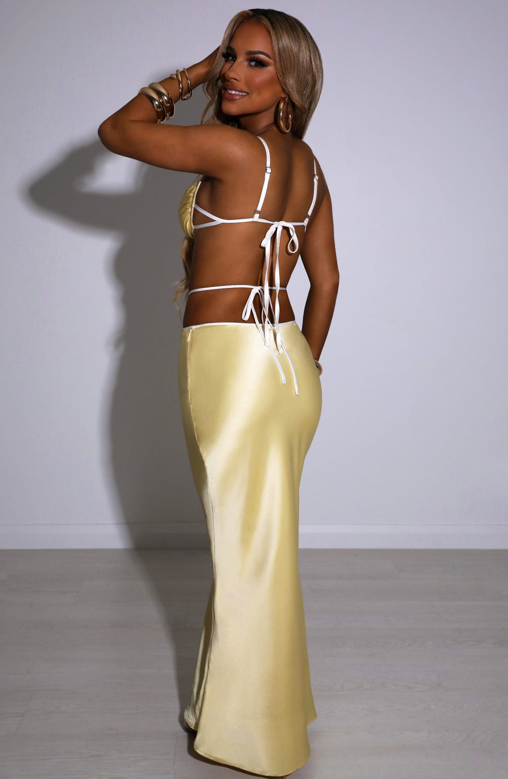 Jasmyn Maxi Skirt - Lemon - Napalia