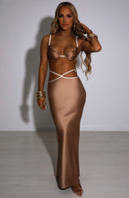 Jasmyn Maxi Skirt - Mocha - Napalia