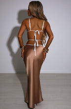 Jasmyn Maxi Skirt - Mocha - Napalia
