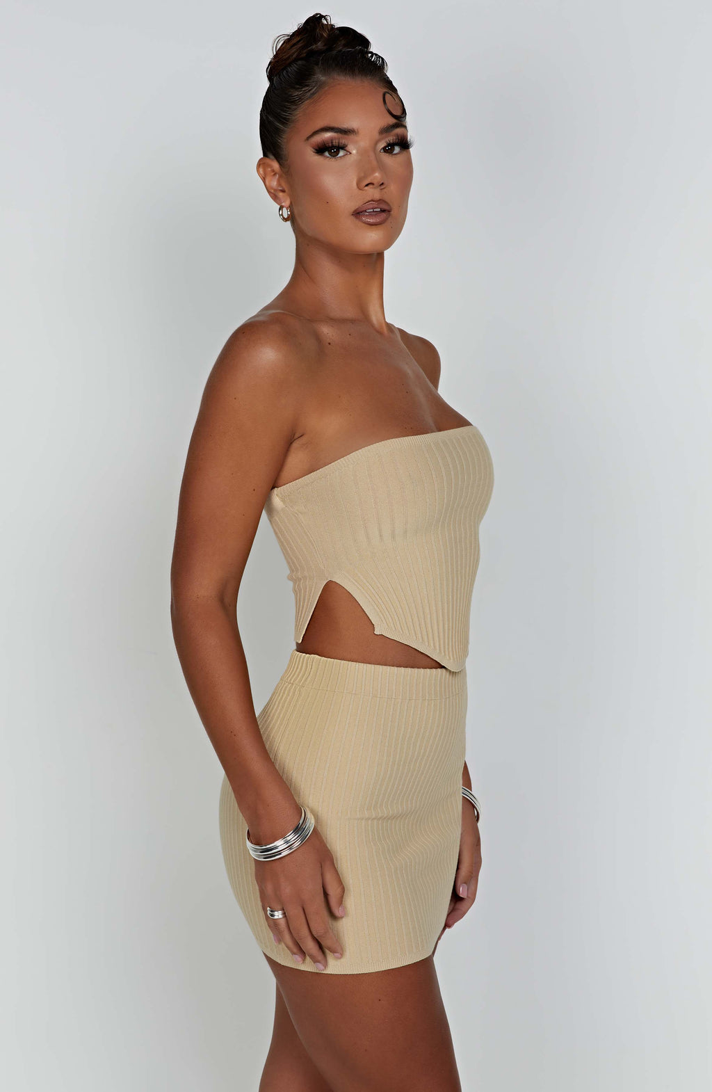 Jaz Mini Skirt - Beige - Napalia