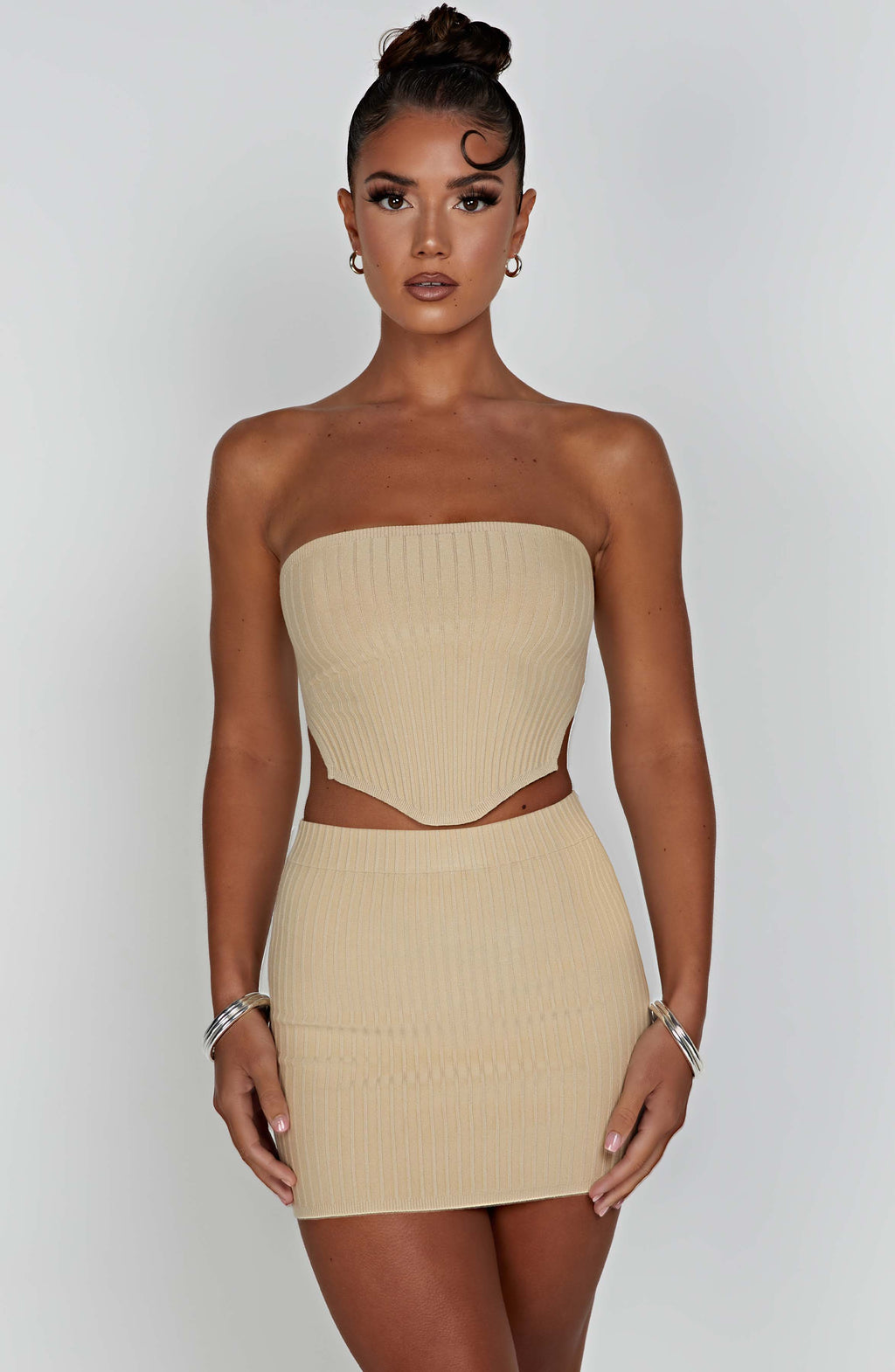 Jaz Mini Skirt - Beige - Napalia