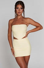 Jaz Mini Skirt - Lemon - Napalia