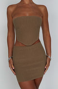 Jaz Mini Skirt - Mocha - Napalia