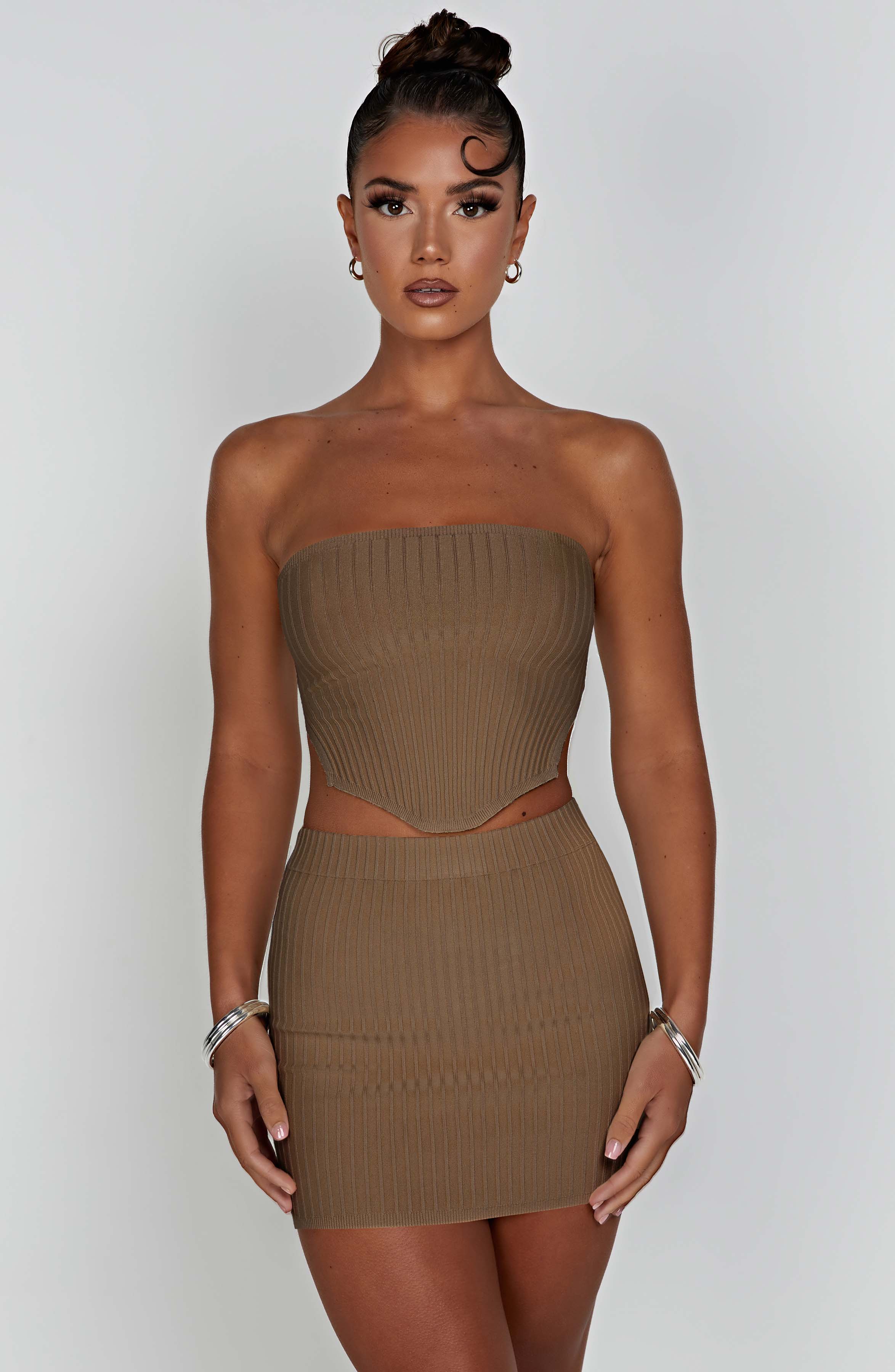 Jaz Mini Skirt - Mocha - Napalia