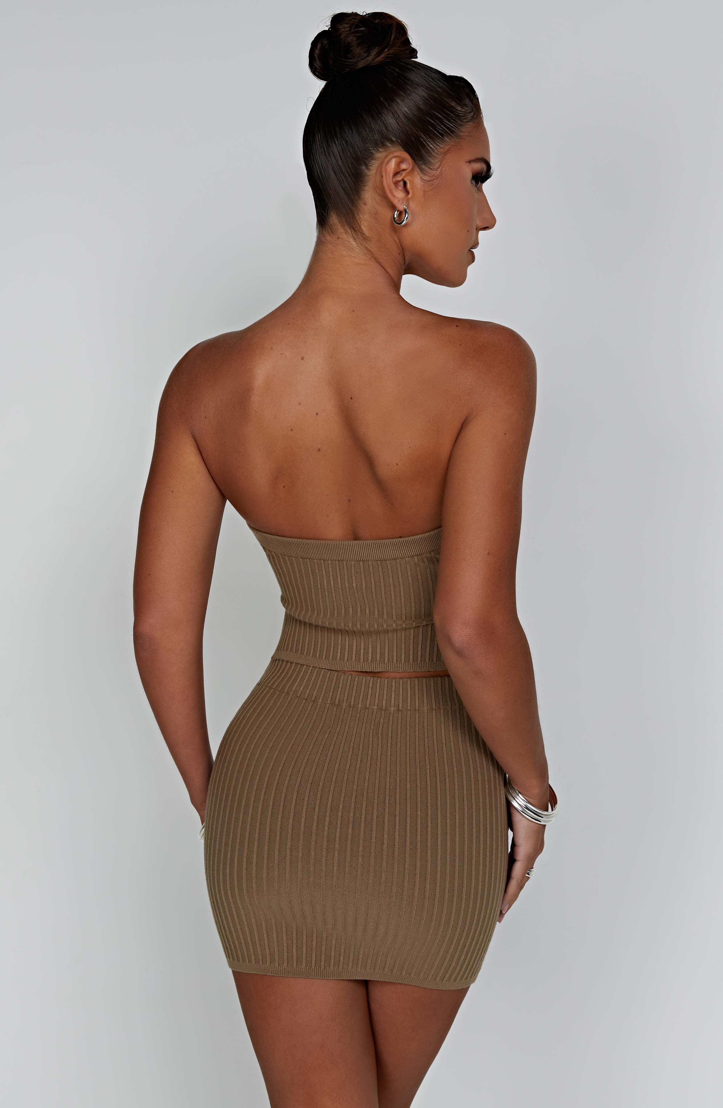 Jaz Mini Skirt - Mocha - Napalia