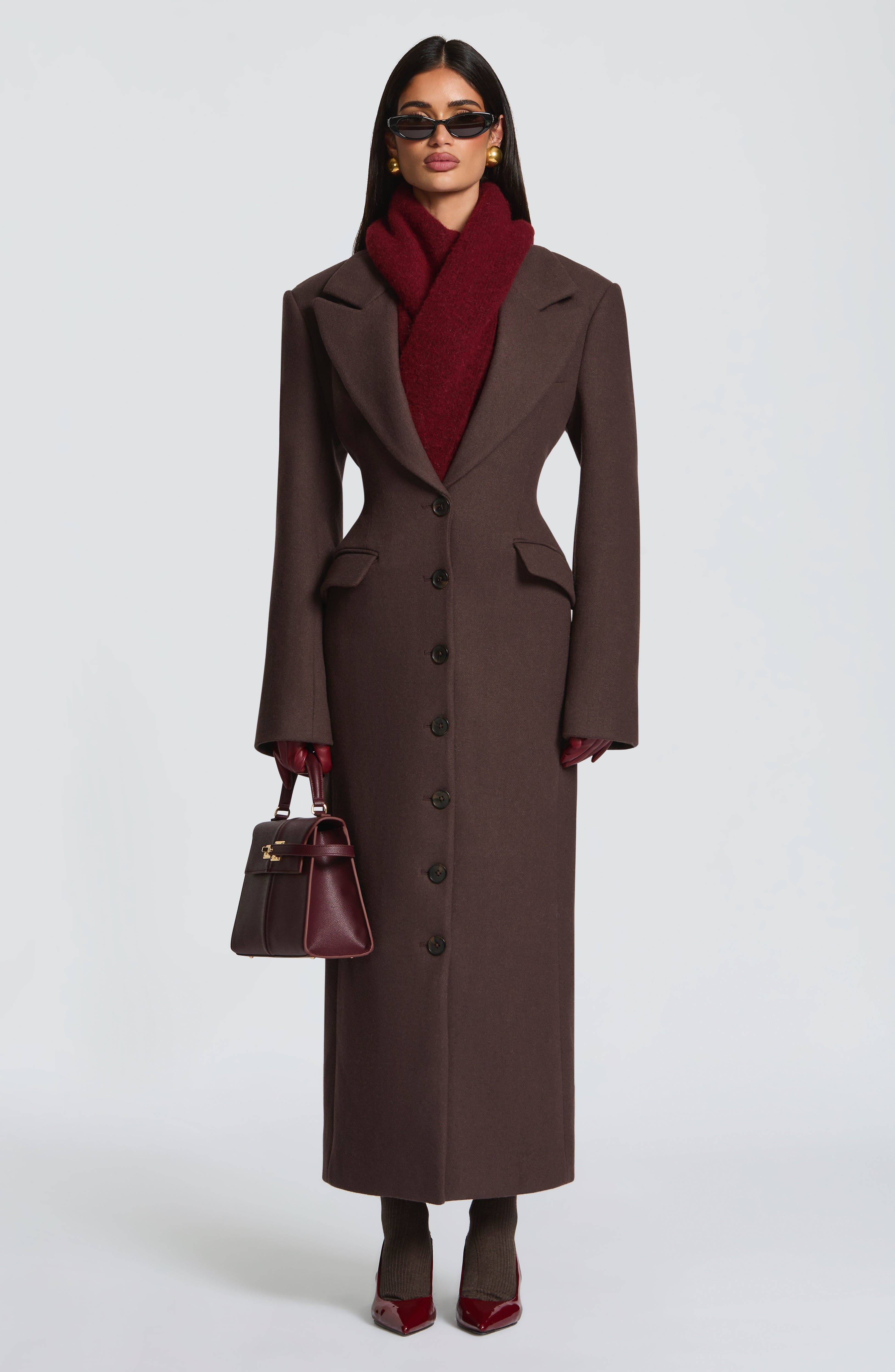 Jeanie Scarf - Burgundy - Napalia