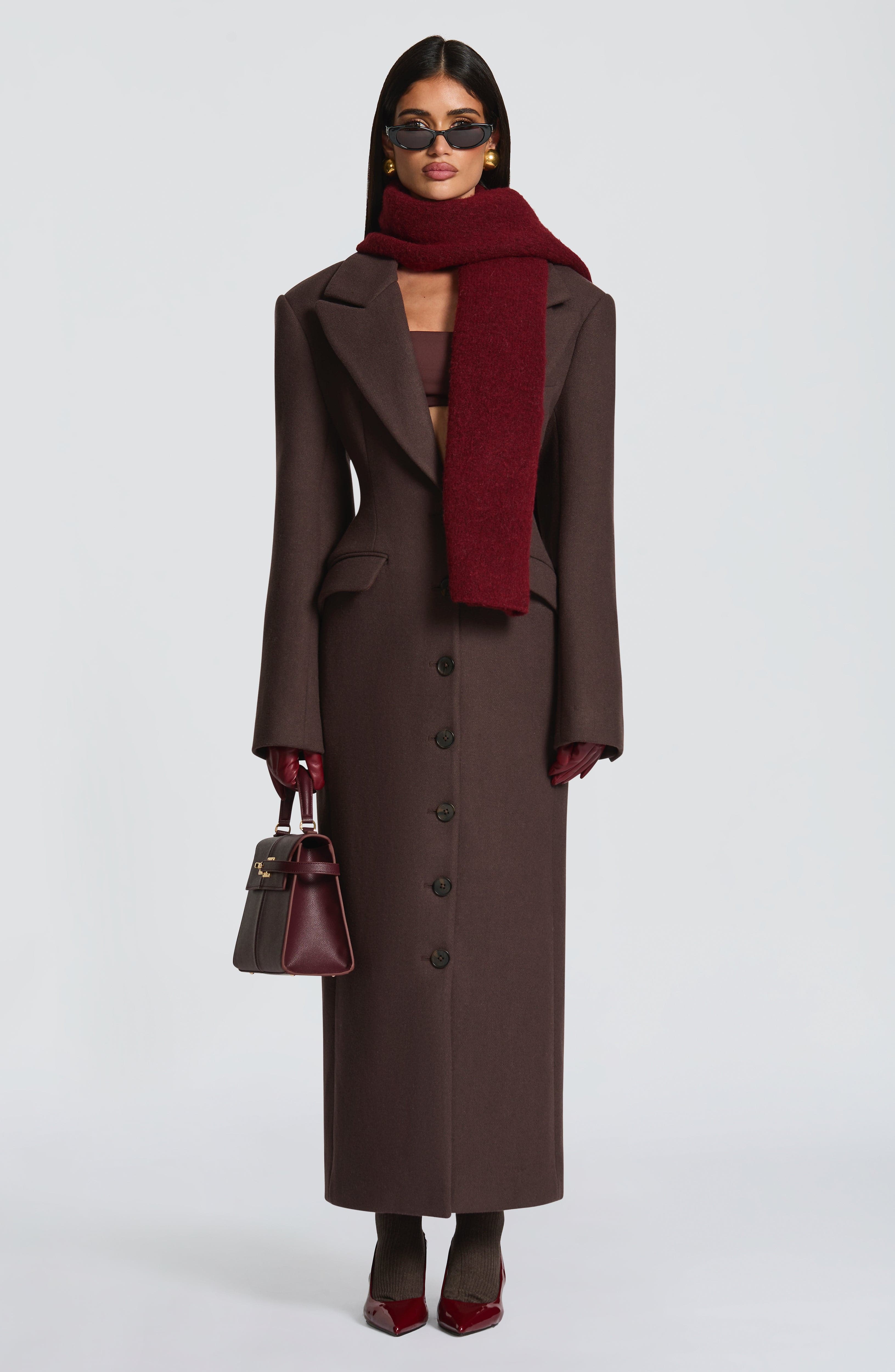 Jeanie Scarf - Burgundy - Napalia