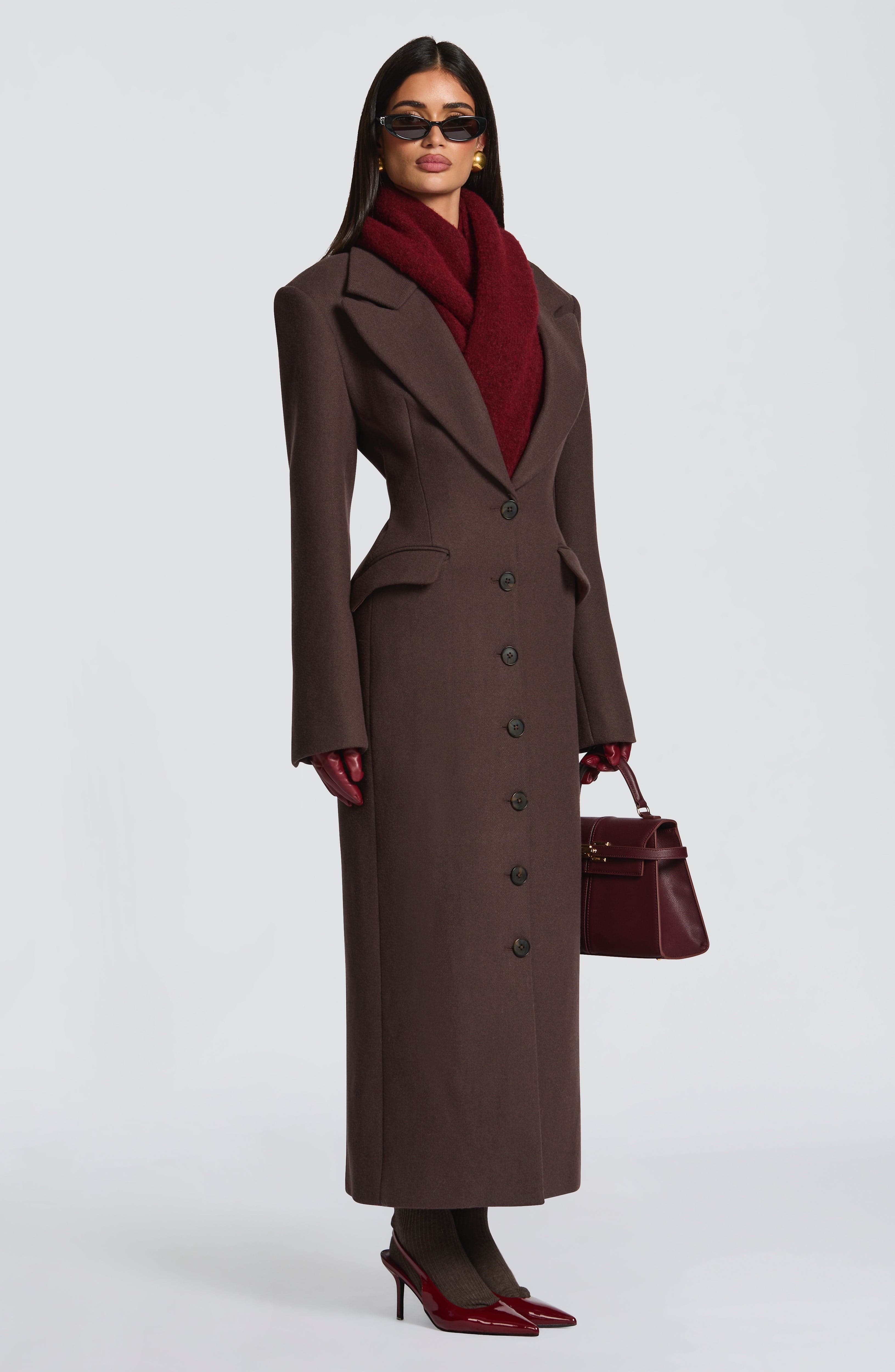 Jeanie Scarf - Burgundy - Napalia