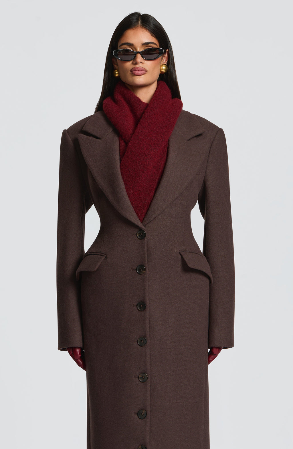 Jeanie Scarf - Burgundy - Napalia