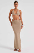 Jia Maxi Skirt - Beige - Napalia