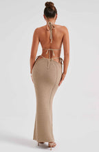 Jia Maxi Skirt - Beige - Napalia