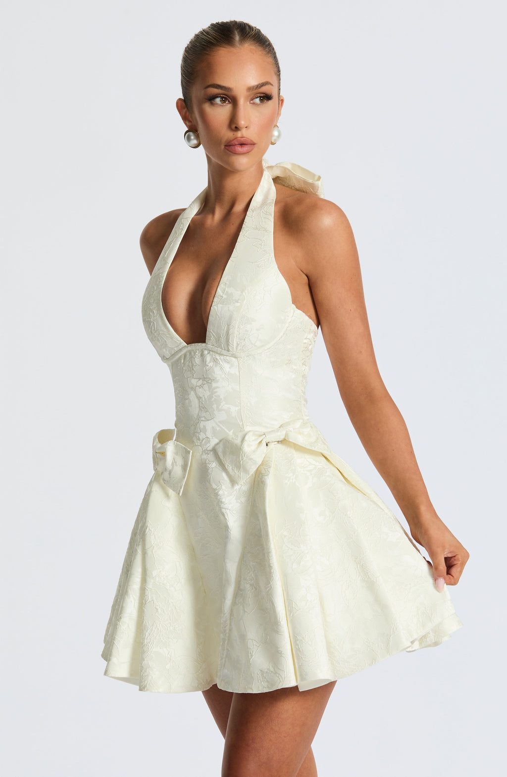 Jocelyn Mini Dress - Ivory - Napalia