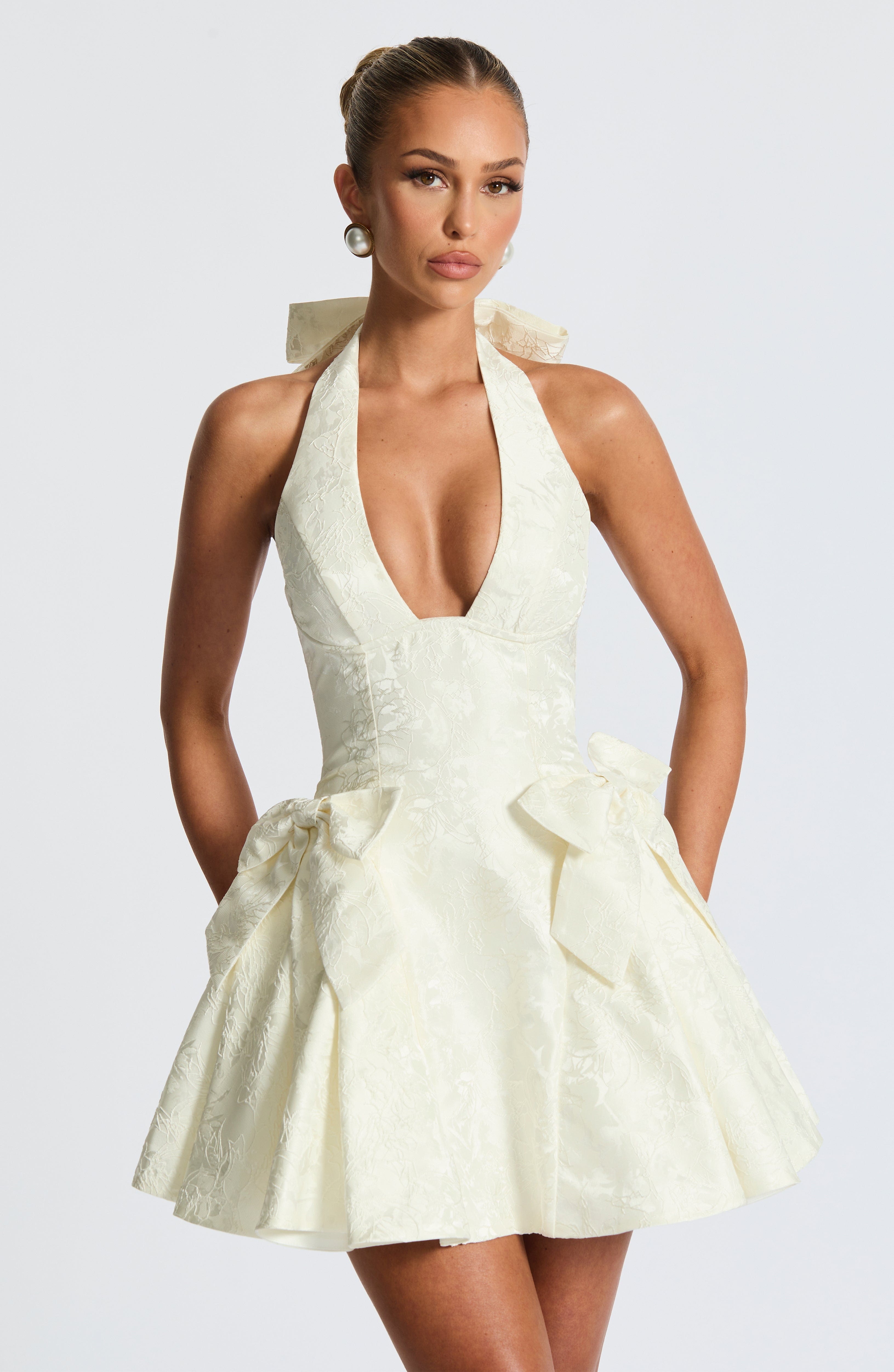 Jocelyn Mini Dress - Ivory - Napalia