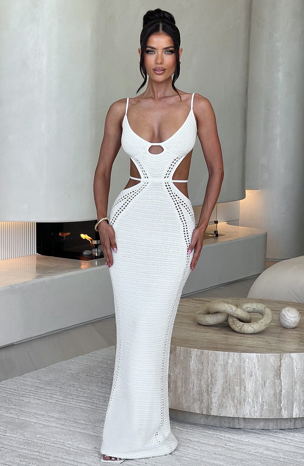 Josefina Maxi Dress - White - Napalia