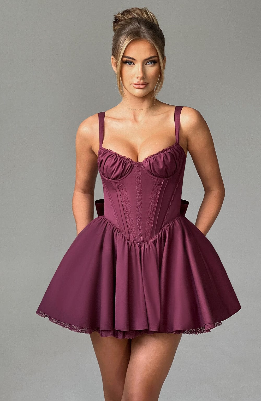 Josie Mini Dress - Cherry Lacquer - Napalia