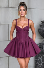 Josie Mini Dress - Cherry Lacquer - Napalia