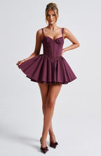 Josie Mini Dress - Cherry Lacquer - Napalia