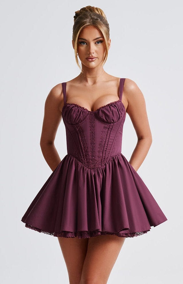 Josie Mini Dress - Cherry Lacquer - Napalia