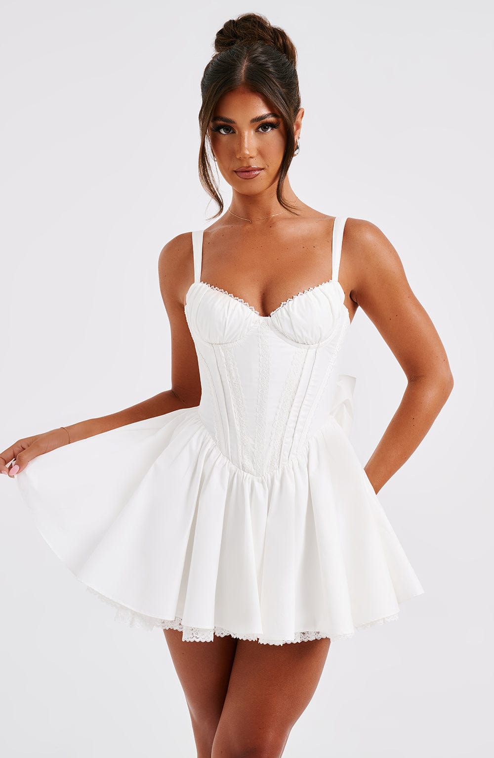 Josie Mini Dress - White - Napalia