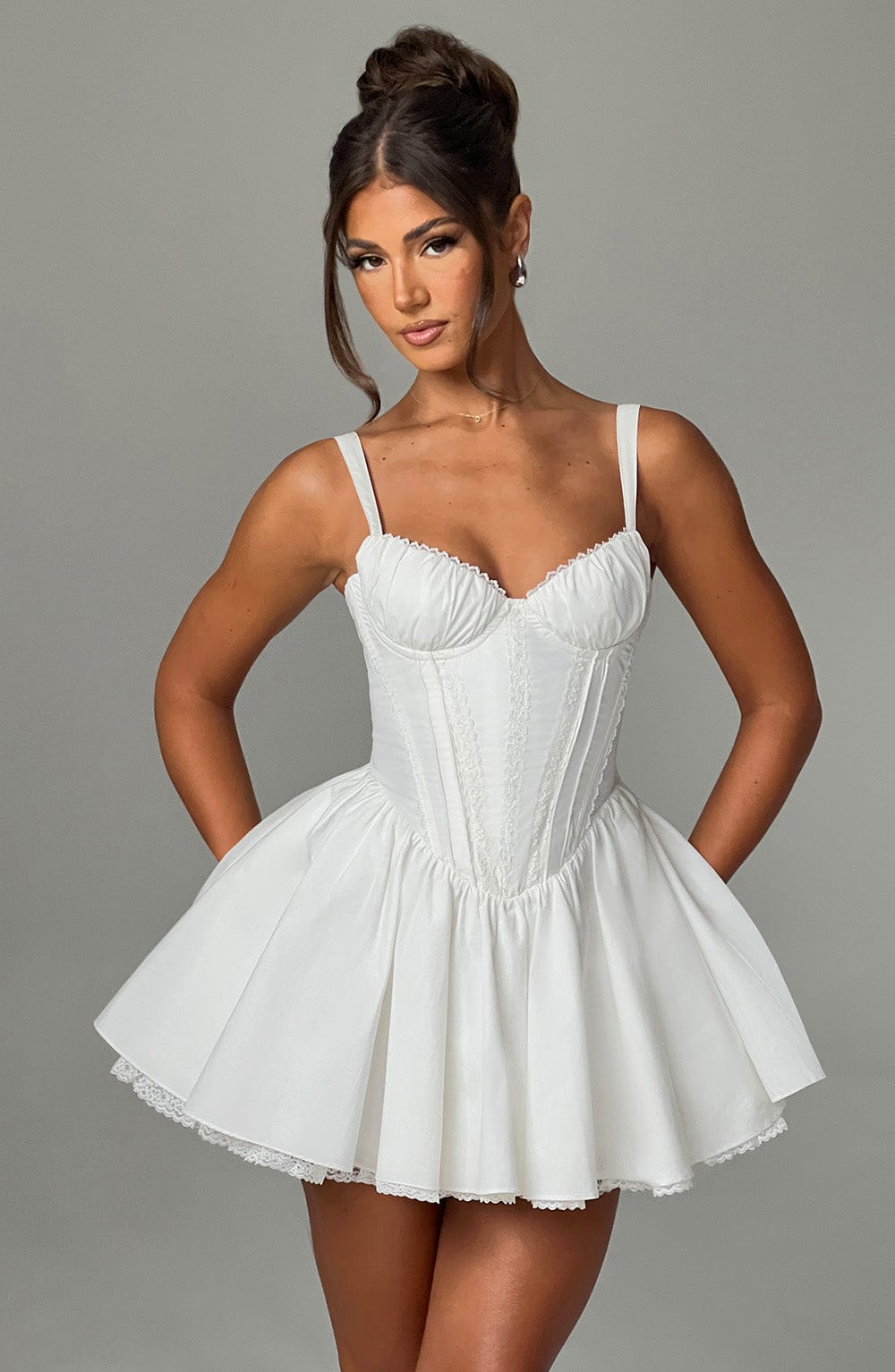 Josie Mini Dress - White - Napalia