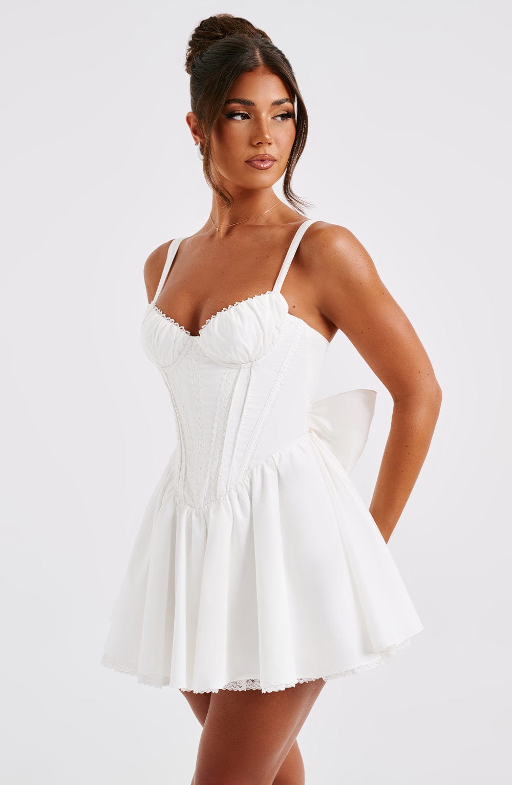 Josie Mini Dress - White - Napalia