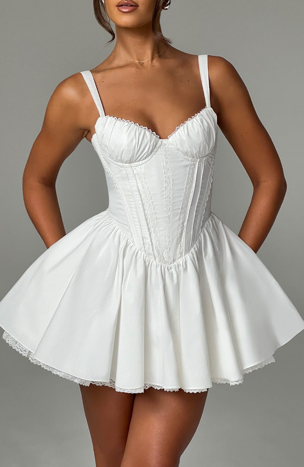Josie Mini Dress - White - Napalia