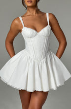 Josie Mini Dress - White - Napalia