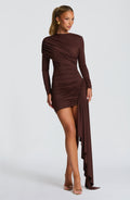 Jovanna Mini Dress - Plum Brown - Napalia