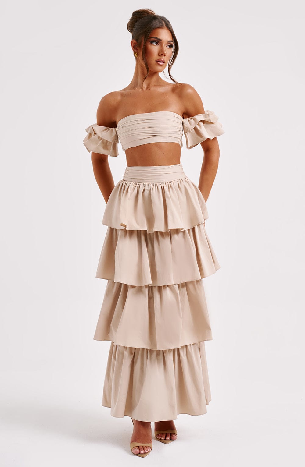 Joy Maxi Skirt - Beige - Napalia