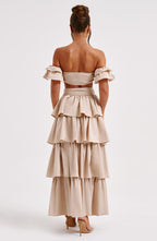 Joy Maxi Skirt - Beige - Napalia