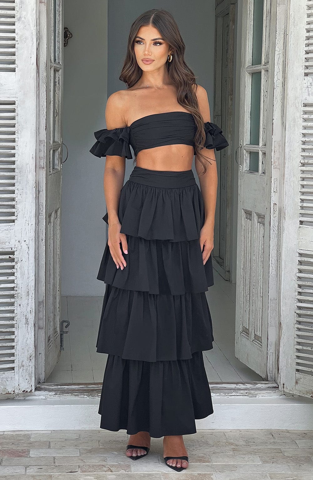 Joy Maxi Skirt - Black - Napalia