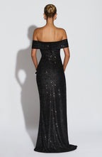 Joyce Maxi Dress - Black Sparkle - Napalia