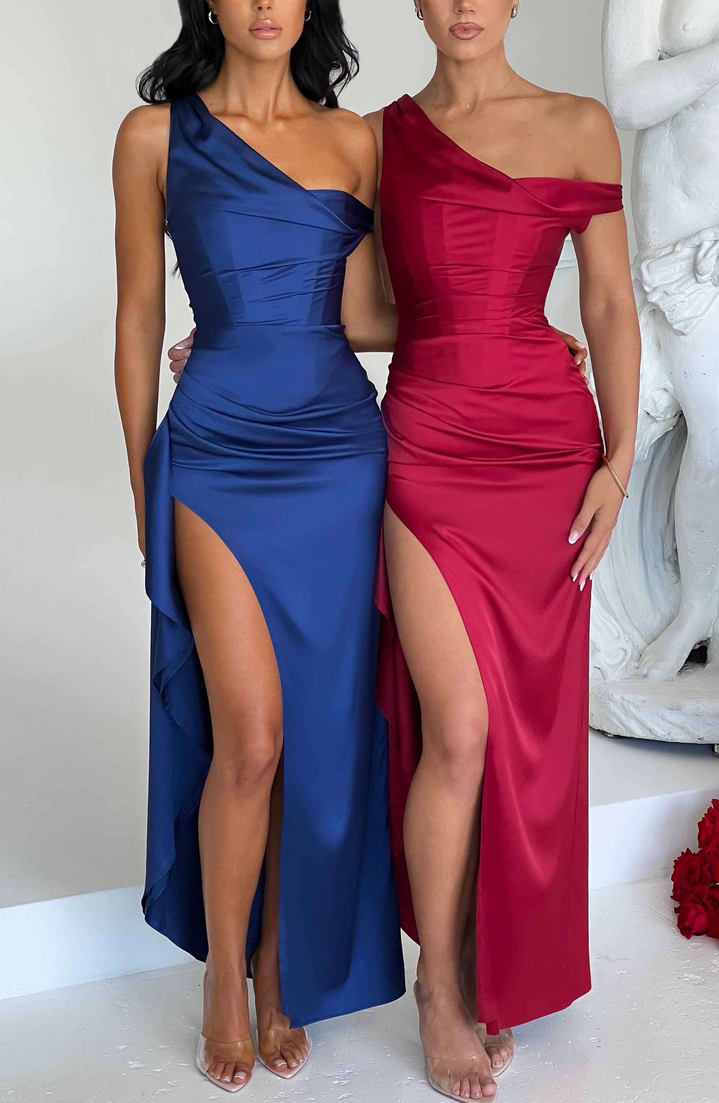 Juliene Maxi Dress - Wine - Napalia