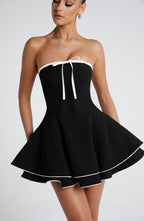 Juno Mini Dress - Black/White - Napalia